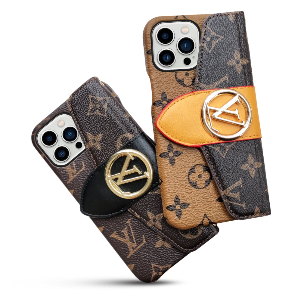 Asluxe Stylish iphone case with decorative wallet and gold chain