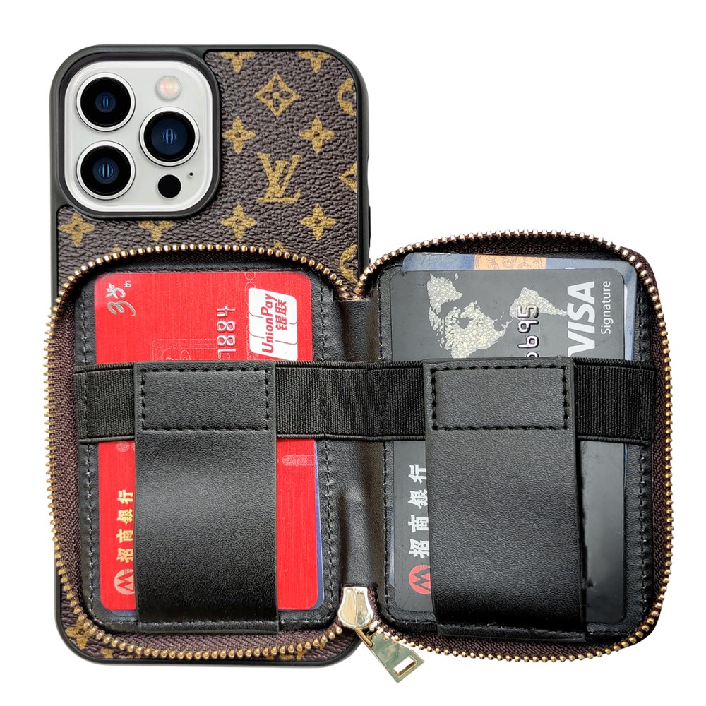 Asluxe Luxury iphone case with zipper wallet