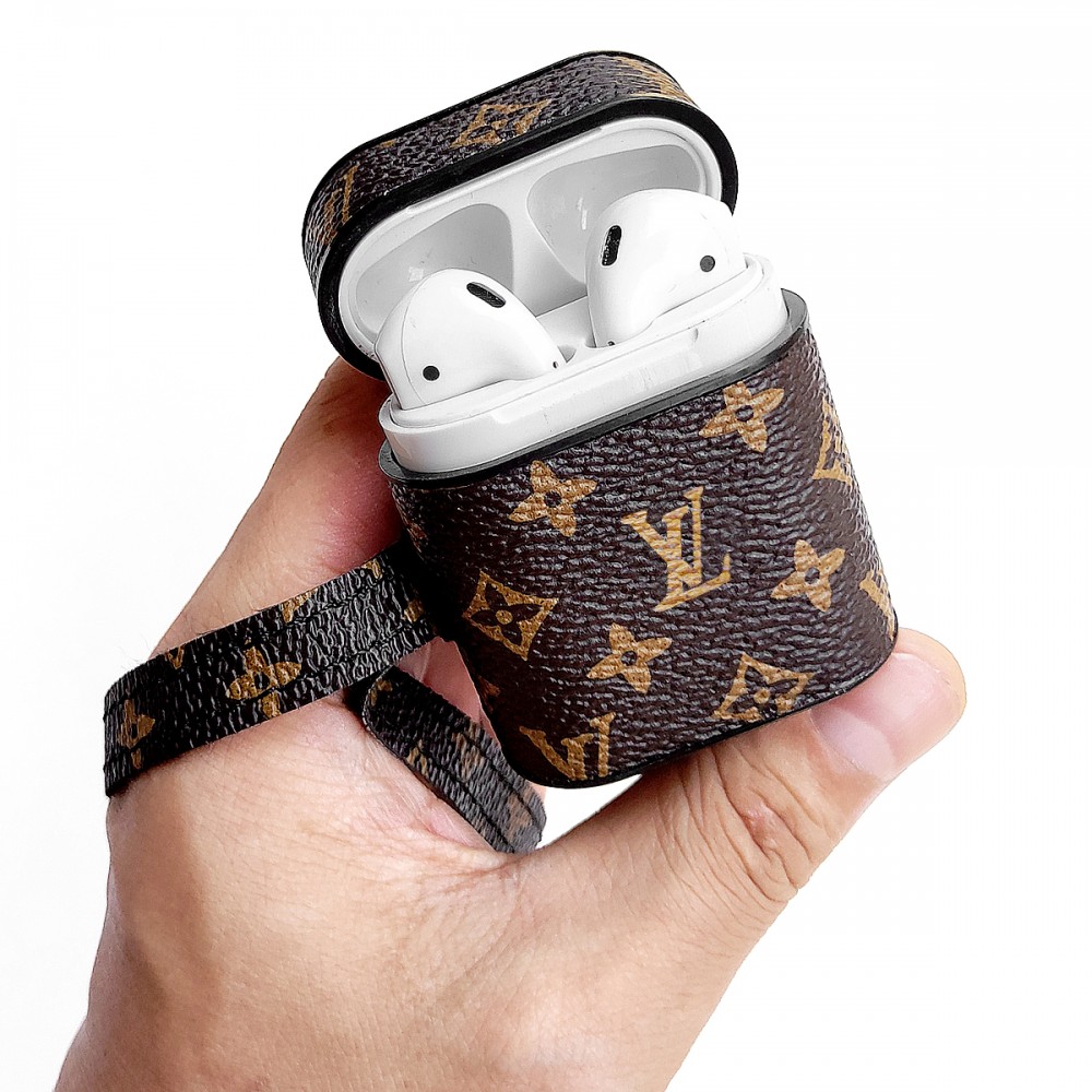 Asluxe Luxury Leather Airpods Case With Leather Hand Strap